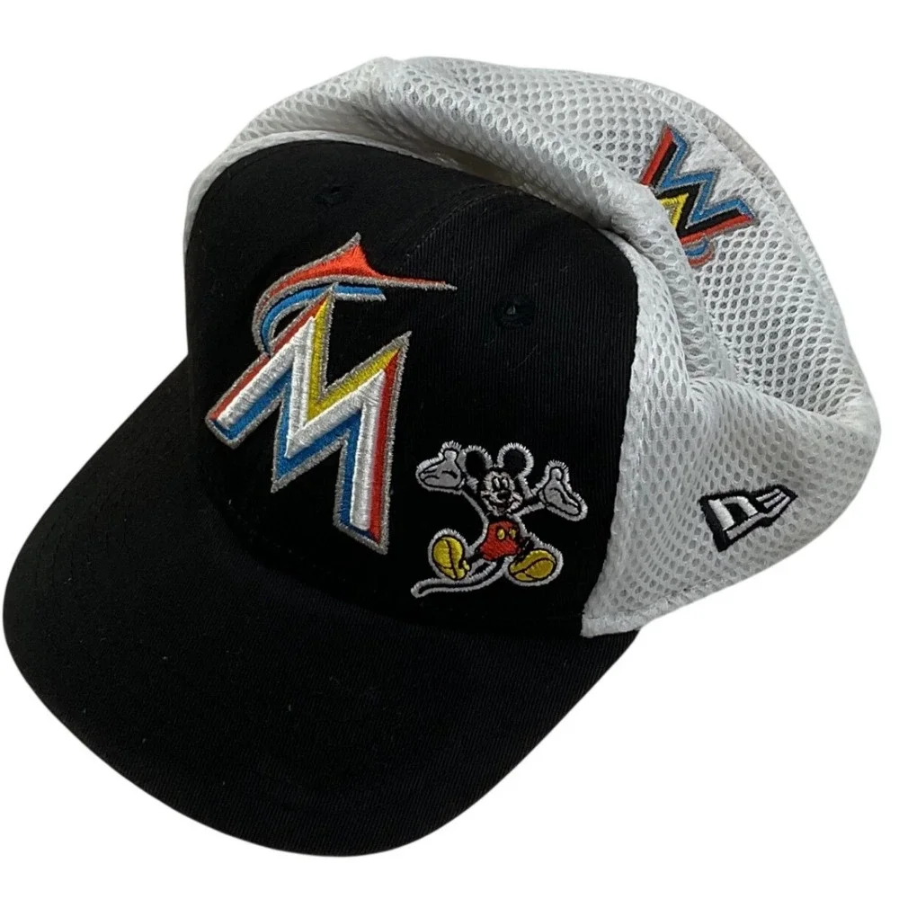 Miami Marlins Disney Mickey Mouse new era Hat Toddler Child Black White